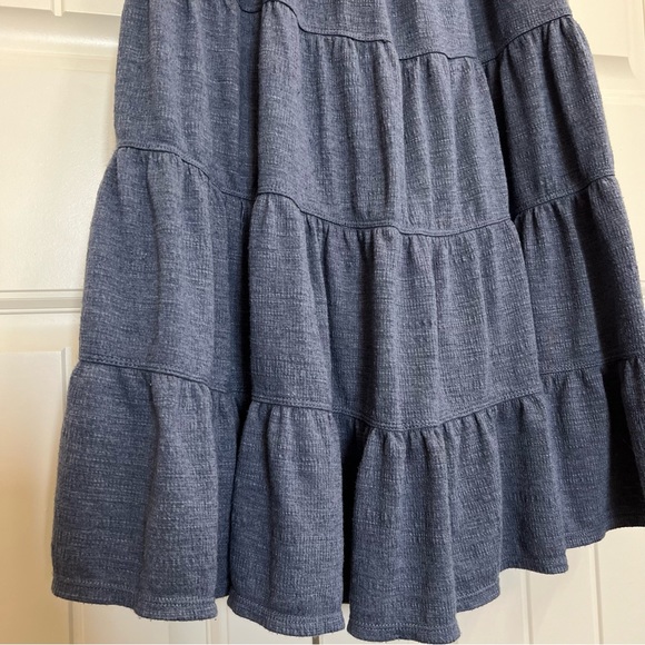 Max Studio Womens Jersey Knit Dress Ruffle Sleeves Tiered Skirt in Blue, Size S - Picture 4 of 8